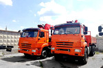 КМУ Kanglim KS2056H на шасси КАМАЗ-43118 с бурильно-крановой установкой
