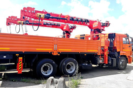 КМУ Kanglim KS2056H на шасси КАМАЗ-65115 с бурильно-крановой установкой