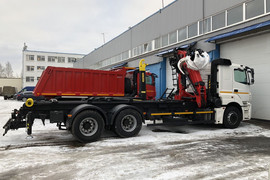 КАМАЗ-65207 с ГМУ и крюковым погрузчиком