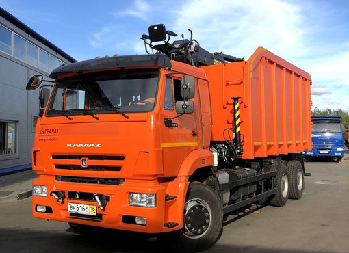 Ломовоз КАМАЗ-6520 с ГМУ VM10L74M с грейфером ГЛ-1У