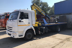 Эвакуатор КАМАЗ-4308 со сдвижной платформой и КМУ HYVA HA110 E2