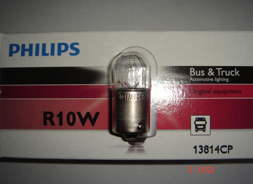 лампа 24V, R10W, BA15s, PHILIPS